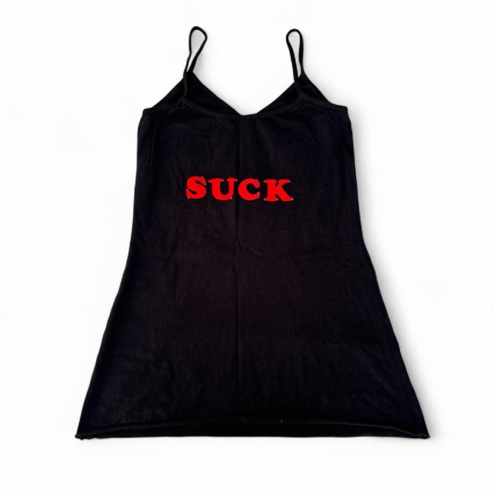 2010s American Apparel SUCK Tank Top